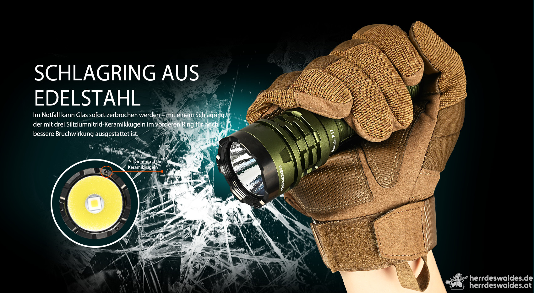 AceBeam Defender P17, 4900 lm, Dunkelgrün – Taktische LED-Taschenlampe, Grün