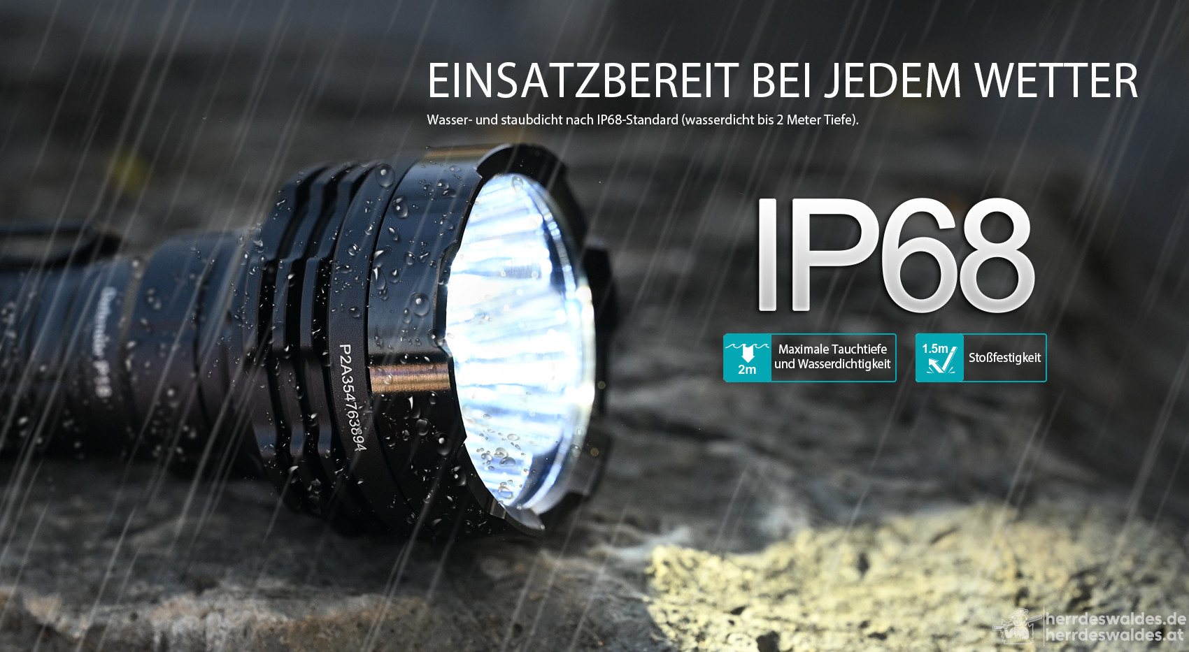 AceBeam Defender P18, 5000 lm, Schwarz – Taktische LED-Taschenlampe