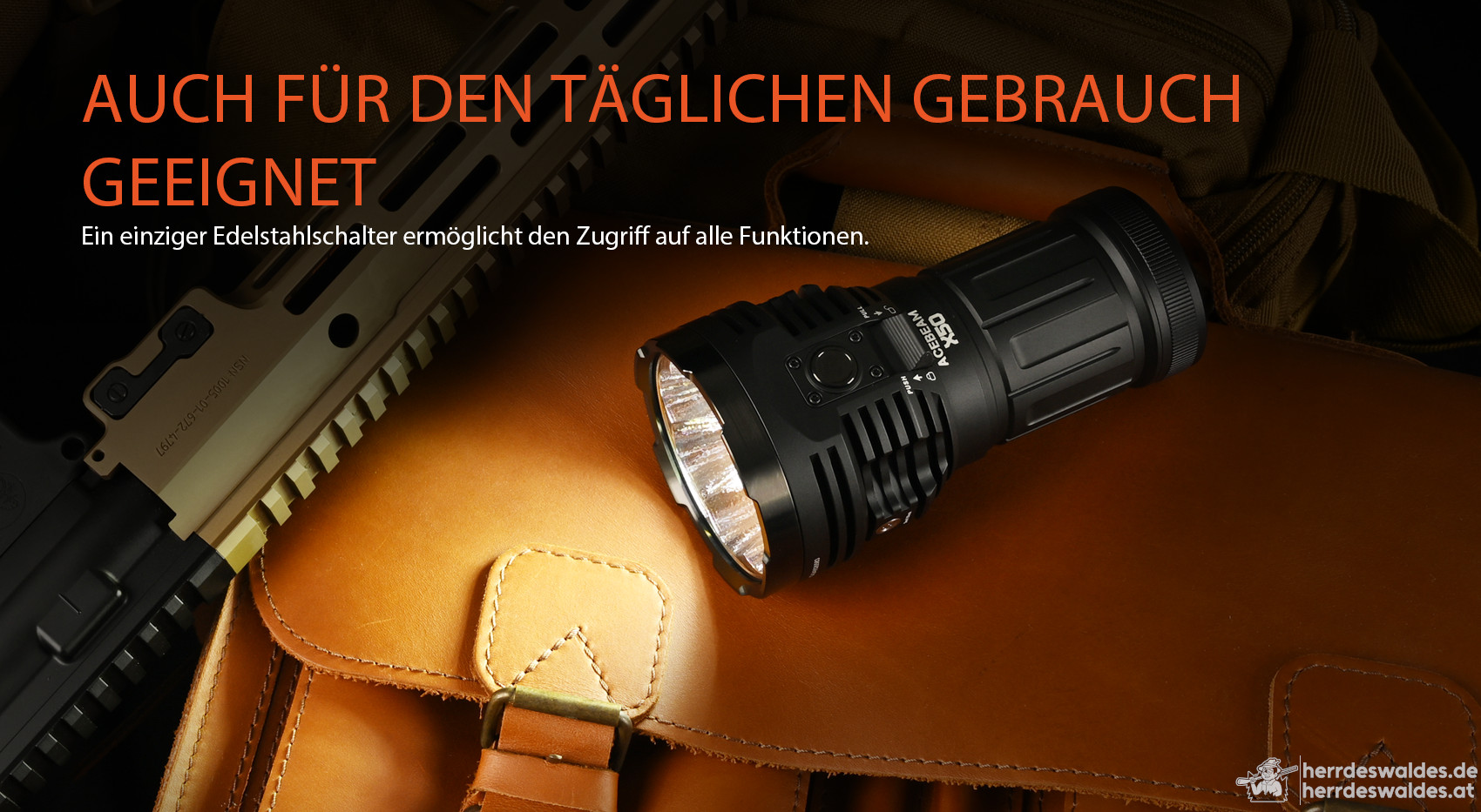 AceBeam X50 2.0, 45000 lm, Schwarz – LED-Taschenlampe