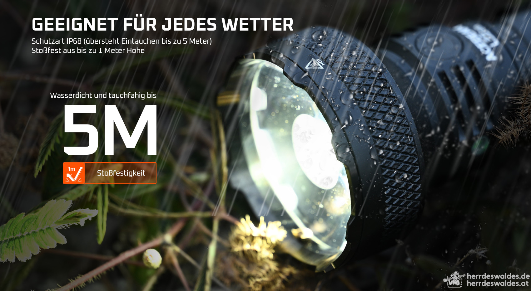 AceBeam L35 2.0, 5000 lm, schwarz – Taktische LED-Taschenlampe, Schwarz